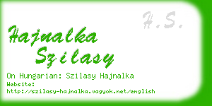 hajnalka szilasy business card